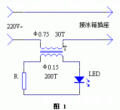 冰箱工作指示燈