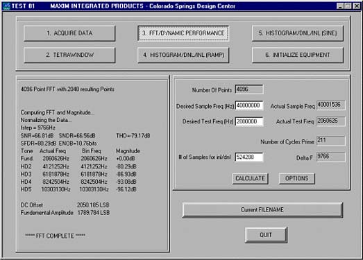 Figure 2. Screen for Test81.