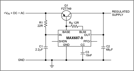 Figure 6. Additional protection for high current LDO.