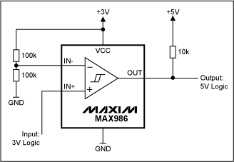 圖4. 3V至5V電平轉換器