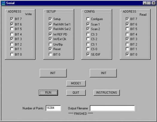 Figure 3. Screens for control.