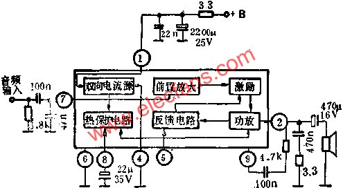 D2611內(nèi)部方框圖和外圍電路圖  www.xsypw.cn