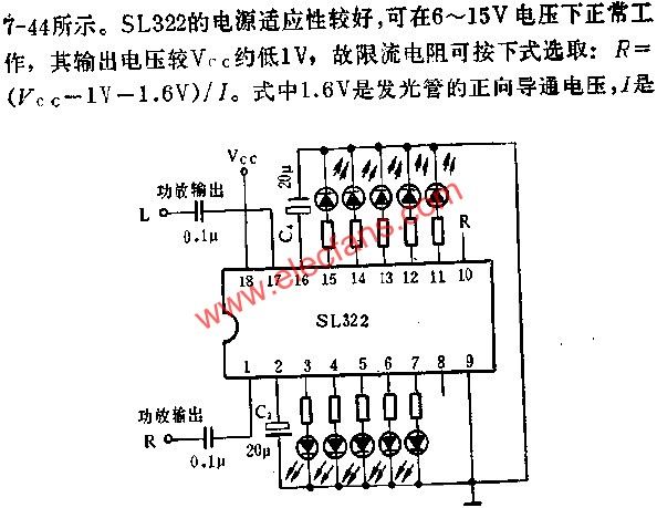 SL322雙路五位LED電平顯示驅動電路的應用  www.xsypw.cn