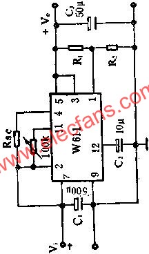 W611正電壓輸出應用線路圖  www.xsypw.cn