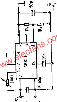 W611做負電源應用線路圖  www.xsypw.cn