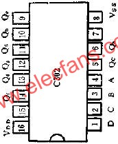 C302八段字形譯碼器的外引線和功用線路圖  www.xsypw.cn