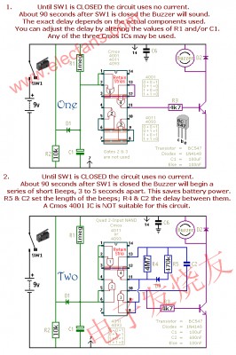 小型獨立報警電路的CMOS www.xsypw.cn