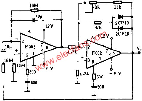 1HZ以下的正弦波振蕩器電路圖  www.xsypw.cn