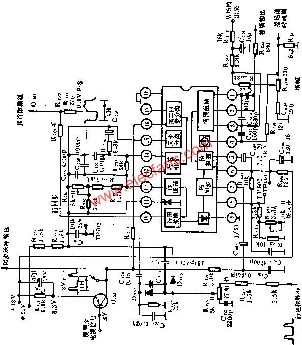 LH11235行場掃描電路的應用電路圖  www.xsypw.cn