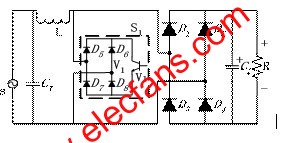 雙向開(kāi)關(guān)前置的單相升壓APFC變換器主電路 www.xsypw.cn