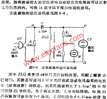 交流磁飽和穩壓器電路  www.xsypw.cn