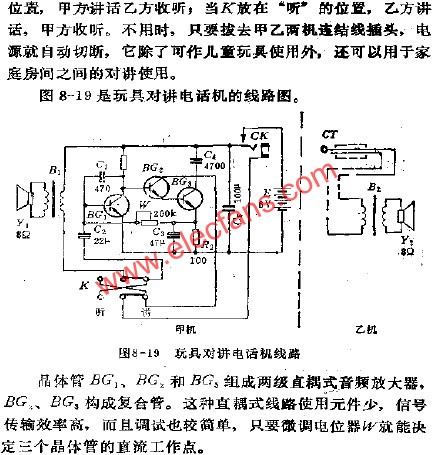 玩具對講電話機(jī)電路  www.xsypw.cn