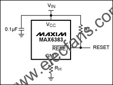 可調滯后的微處理器復位芯片MAX6383 www.xsypw.cn
