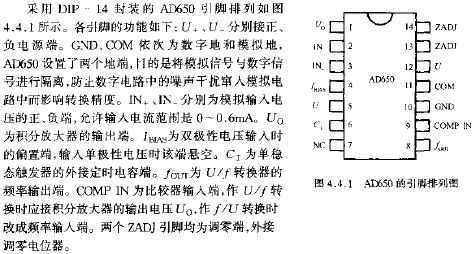 AD650的引腳排列圖  www.xsypw.cn