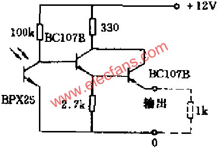 光電控制觸發器電路圖  www.xsypw.cn