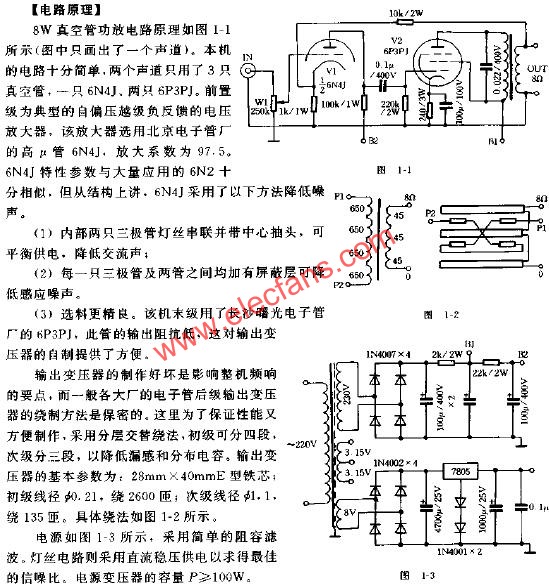 8W真空管功率放大器原理圖  www.xsypw.cn