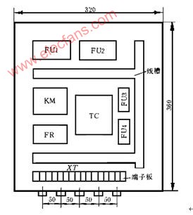 某機床電氣元件布置圖