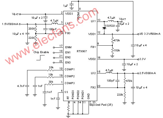 RT9907應(yīng)用電路2