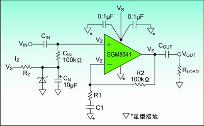 圖3：齊納二級管偏置電路。