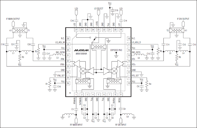 MAX19994A：典型應用電路