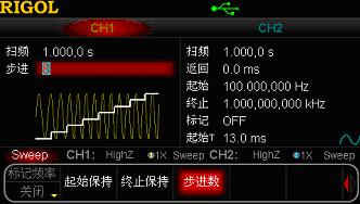 圖表9DG5000步進掃頻界面