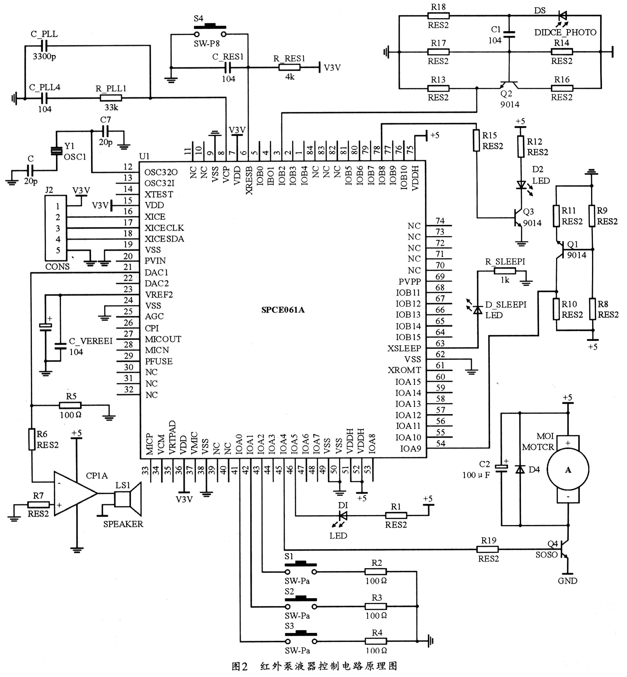 系統的控制電路原理圖