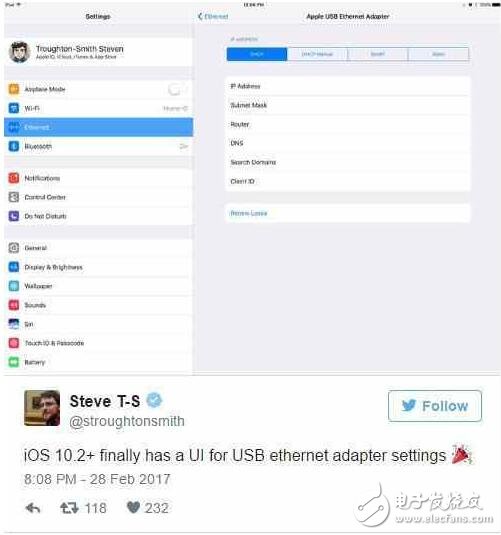 iOS10.2 開始蘋果為系統增加有線網設置，iOS10.3無越獄，iOS10.3有線網設置有沒有？