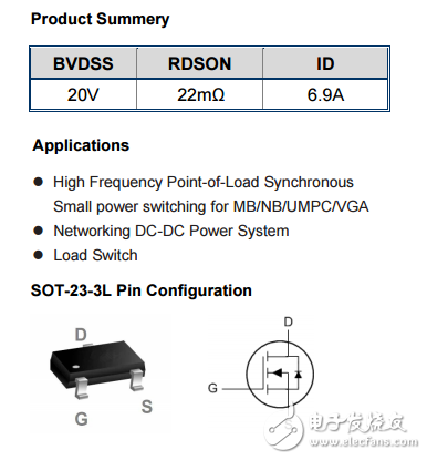 WST2318 N SOT-23-3L 20V 6.9A