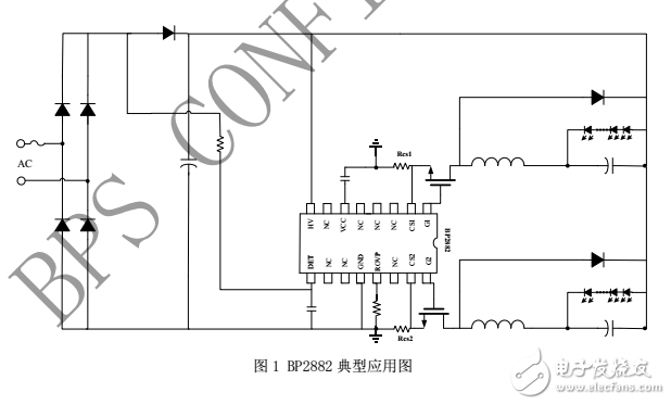 BP2882，BP2888 低成本開關色溫方案，