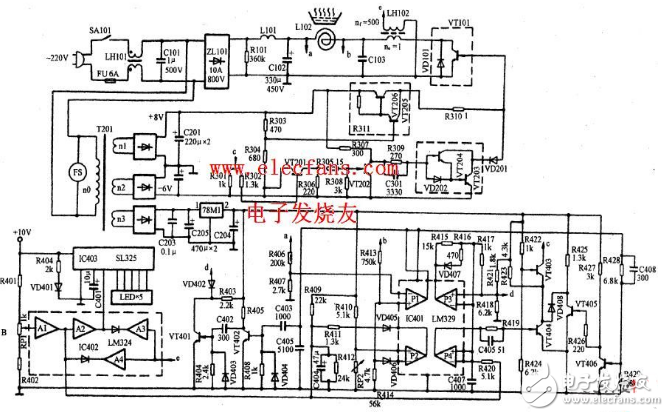 美的電磁爐電路圖大全（六款美的電磁爐電路設計原理圖詳解）