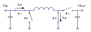 導通階段的升壓轉換器電流流向