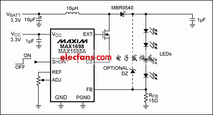 Figure 2. The simplest protection for the Figure 1 circuit adds just a zener diode.