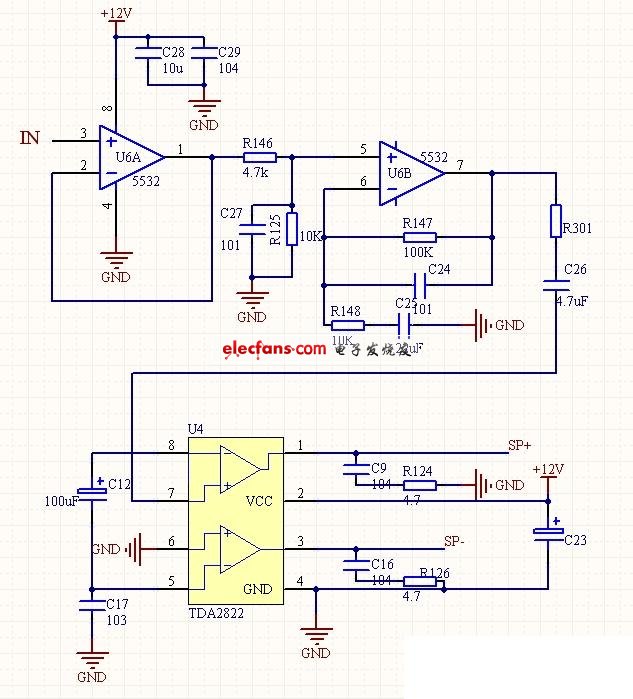 ISD4004功率放大電路