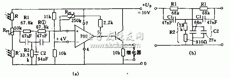 抑制50HZ的光放大器電路原理圖