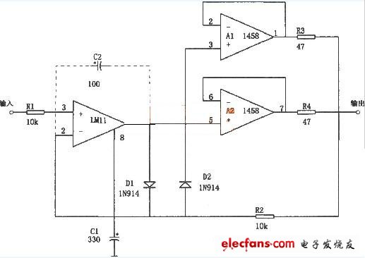 MC1458構成的復合緩沖器電路