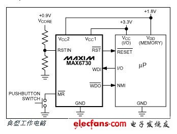 MAX6730-MAX6735單/雙/三路uP監控電路