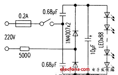 簡(jiǎn)易LED臺(tái)燈電路