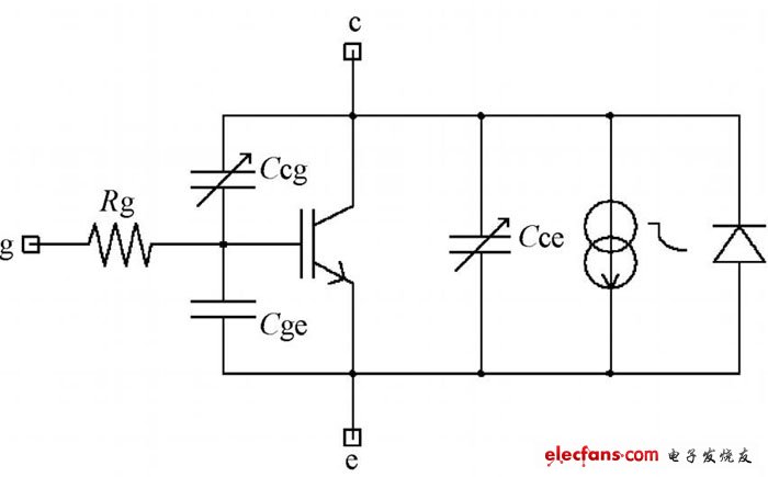 圖2 IGBT等效結構圖