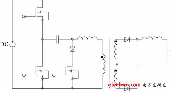 對稱PWM控制ZVS半橋變換器電路