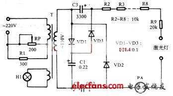 氦氖激光醫(yī)療器電路