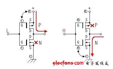 圖4 MOS場效應管電源開關電路