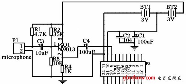 圖3   語音的發送電路圖