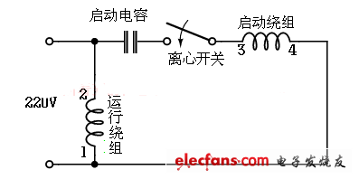 電容起動型接線電路