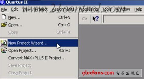 運(yùn)行QuatrusII軟件（以下簡稱Q2），建立工程，F(xiàn)ileàNew Project Wizad