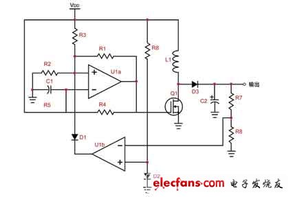 使用兩個(gè)比較器的升壓式開(kāi)關(guān)電源