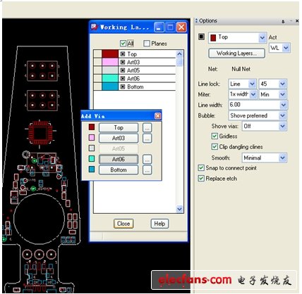 圖4 基于Working Layer的布線方式。