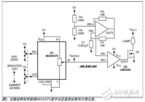 基于數(shù)字分壓器的車燈調(diào)光節(jié)能設(shè)計(jì)方案