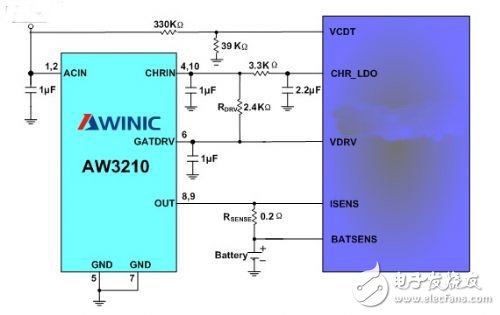 AW3210支持MTK智能手機平臺充電方案