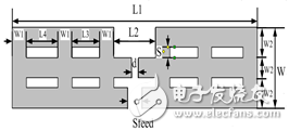 雙頻標(biāo)簽天線(xiàn)結(jié)構(gòu)圖