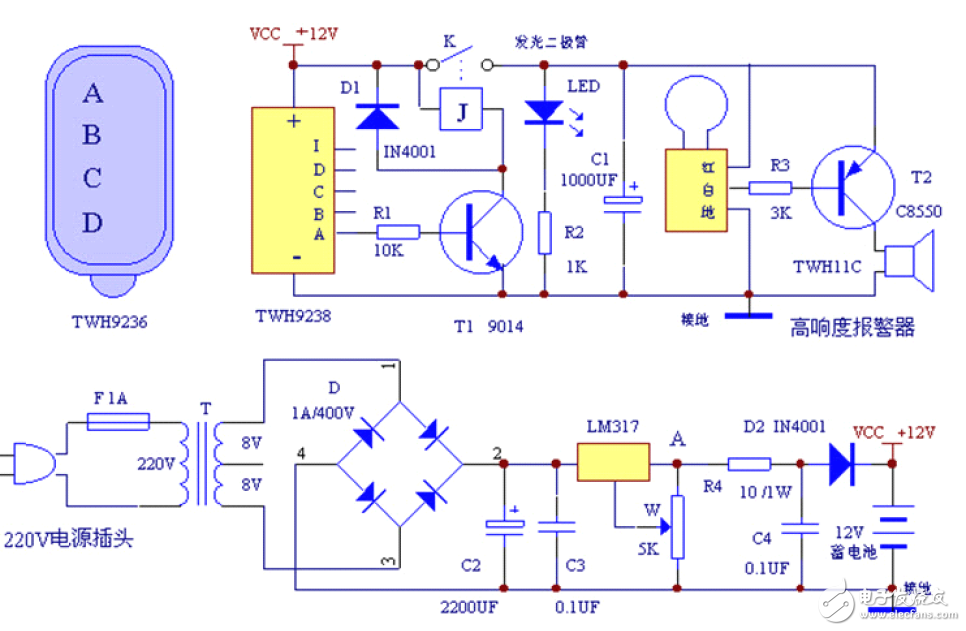 微波感應(yīng)人體傳感器的典型應(yīng)用電路設(shè)計(jì)